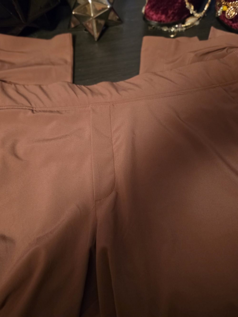 Athleta Rust Brown Wide-Leg Jumpsuit Pants - Picture 3 of 3